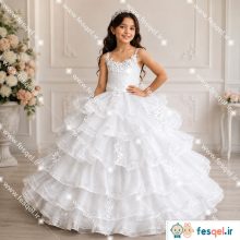 پیراهن پرنسسی دخترانه طبقاتی