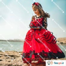 پیراهن پرنسسی دختر کفشدوزکی‌